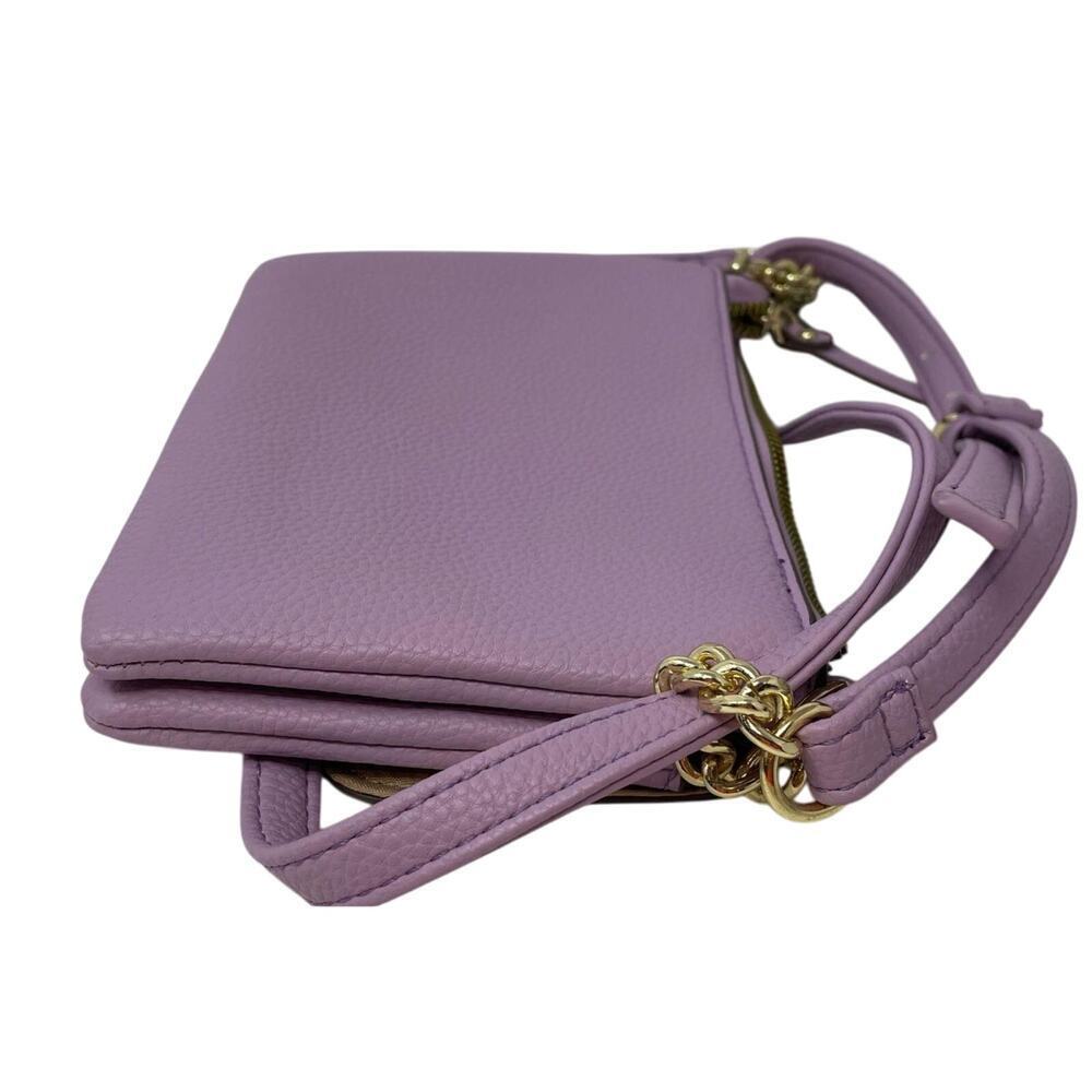 Nanette Lepore Womens Purple Leather Adjustable Strap Crossbody Purse With Tags - Picture 4 of 5